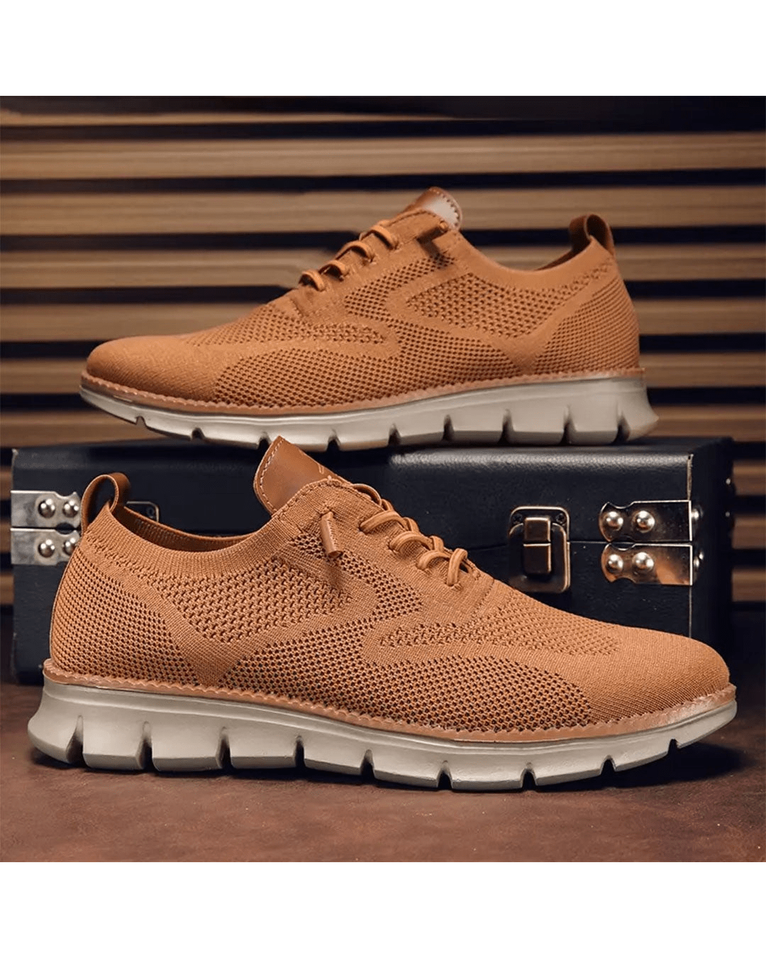 Mesh Sneakers with Shock Absorbing Sole and Ergonomic Outsole Minimalist Design