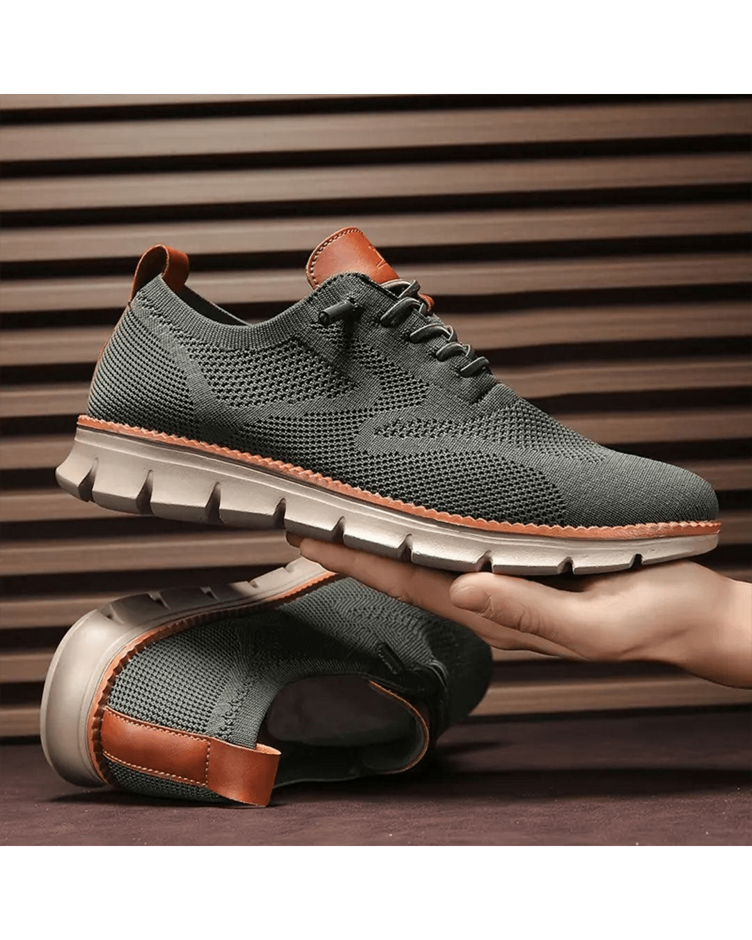Mesh Sneakers with Shock Absorbing Sole and Ergonomic Outsole Minimalist Design