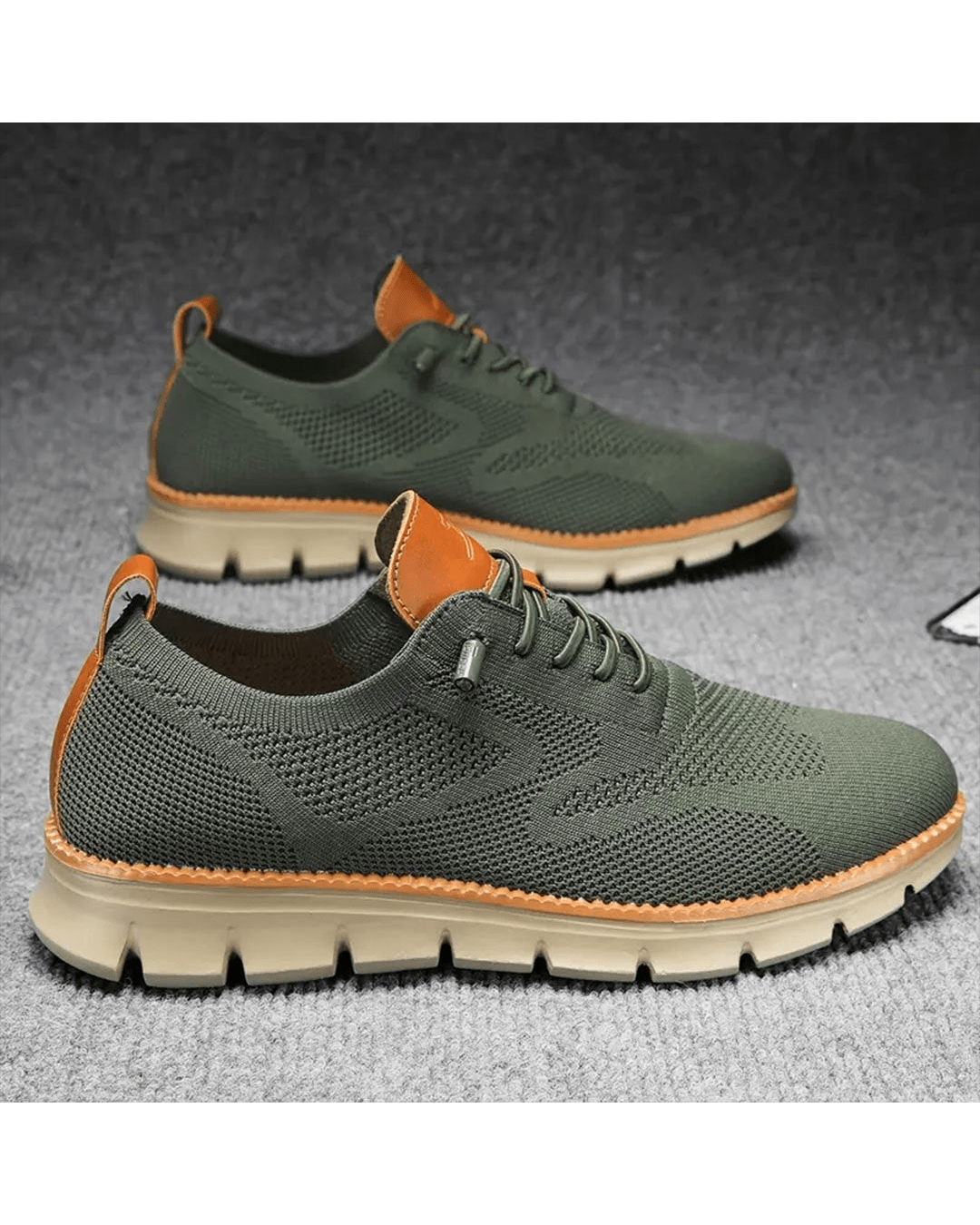 Mesh Sneakers with Shock Absorbing Sole and Ergonomic Outsole Minimalist Design