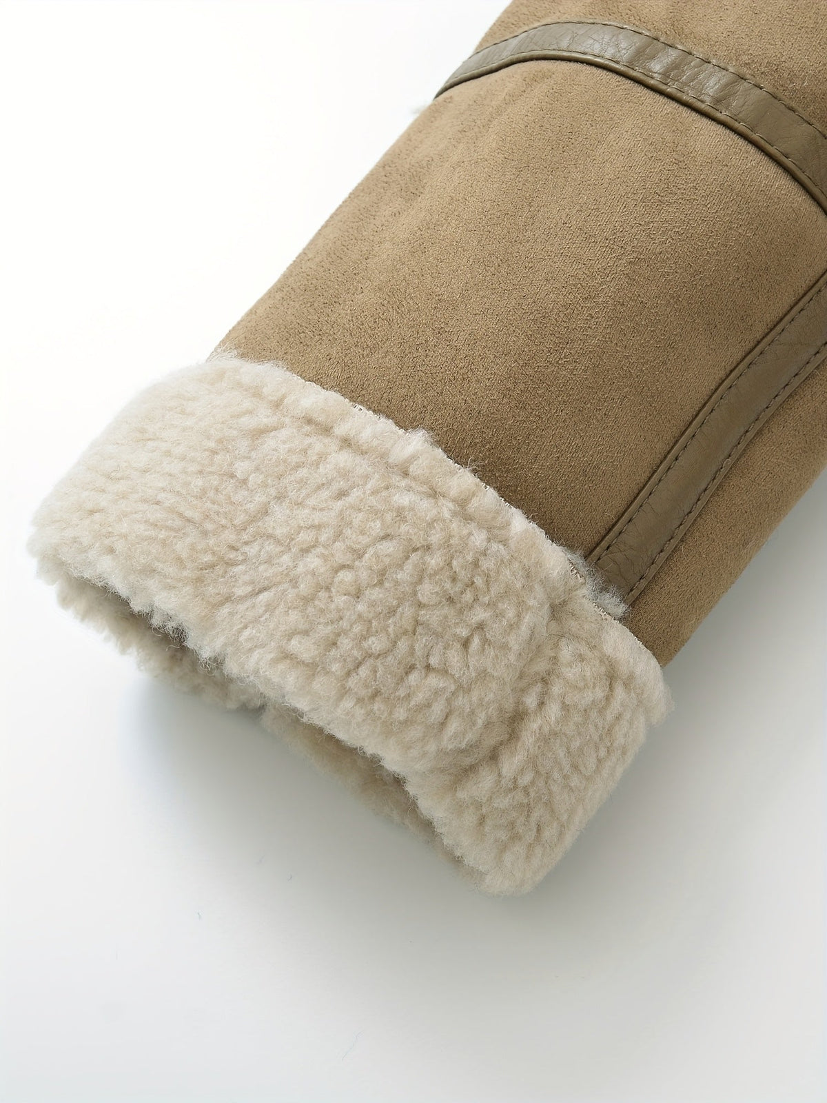 Aviator Jacket with Adjustable Waist Belt and Plush Lined Collar, Zippered Pockets