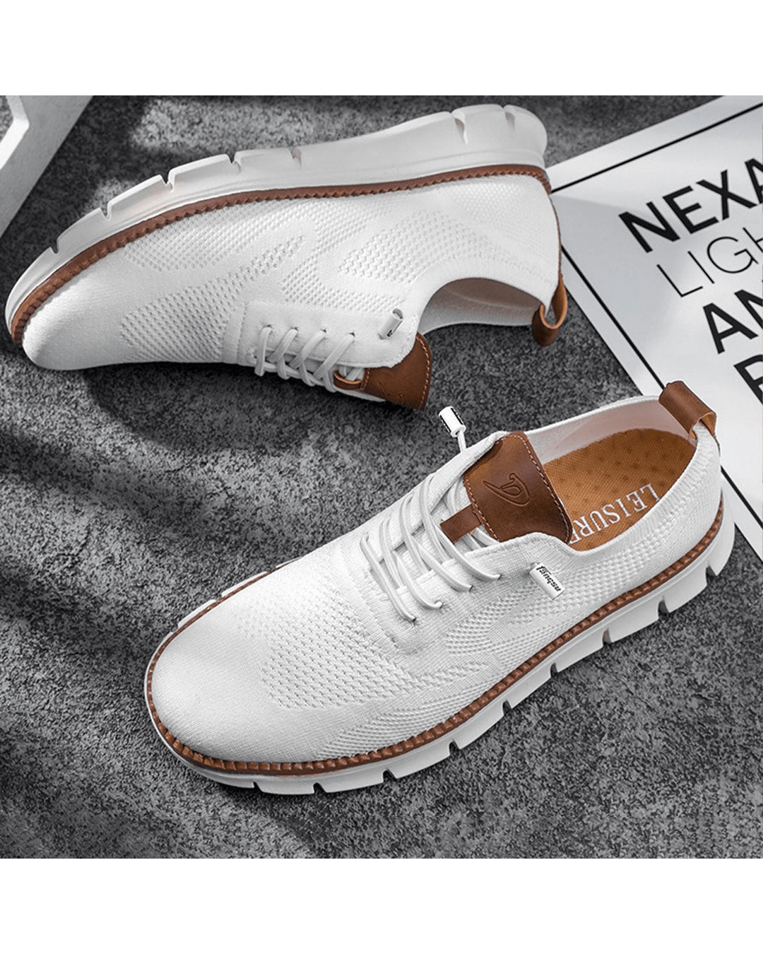 Mesh Sneakers with Shock Absorbing Sole and Ergonomic Outsole Minimalist Design