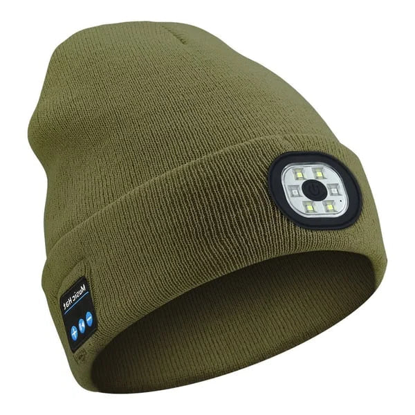 Wireless LED Beanie with Bluetooth Audio and Three Light Modes