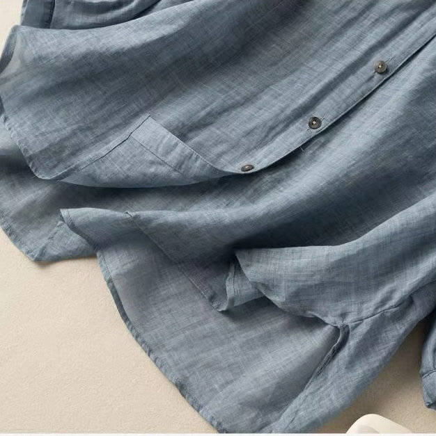 Vintage Button Detail Blouse, Stylish Women’s Casual Top for Daily Fashion