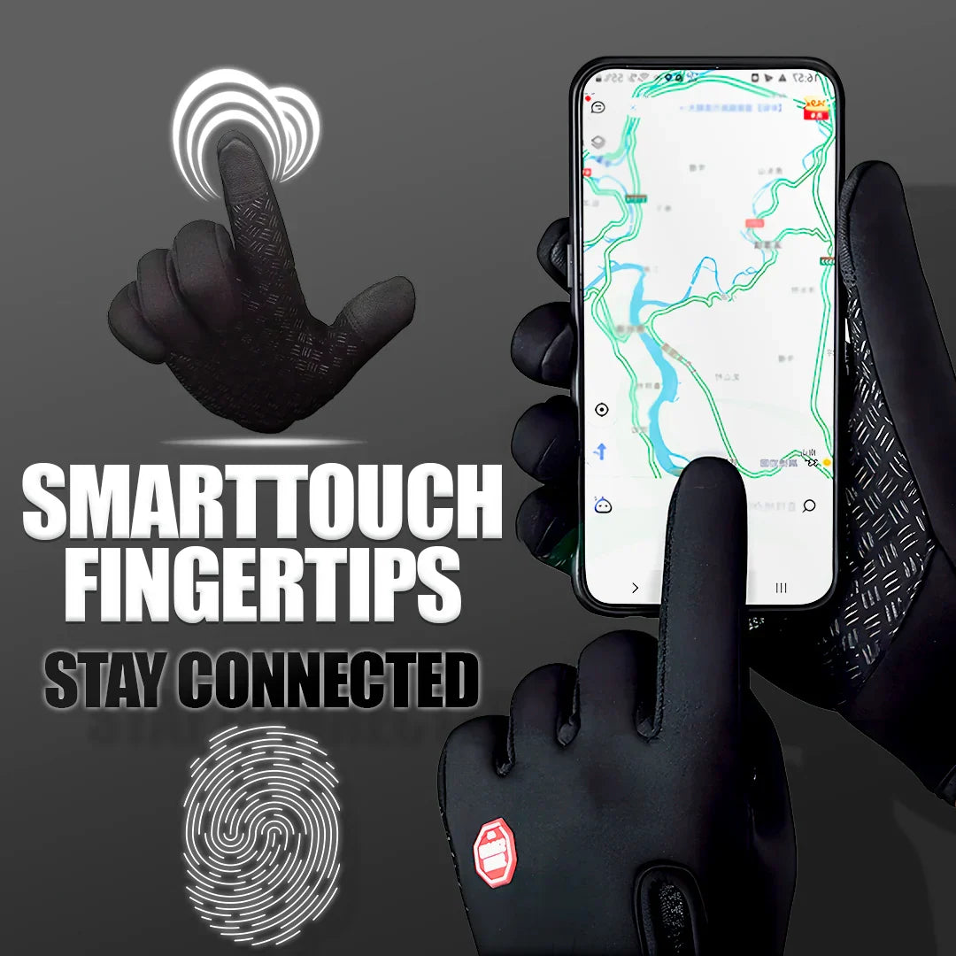 Touchscreen Winter Gloves with Textured Grip and Insulated Lining