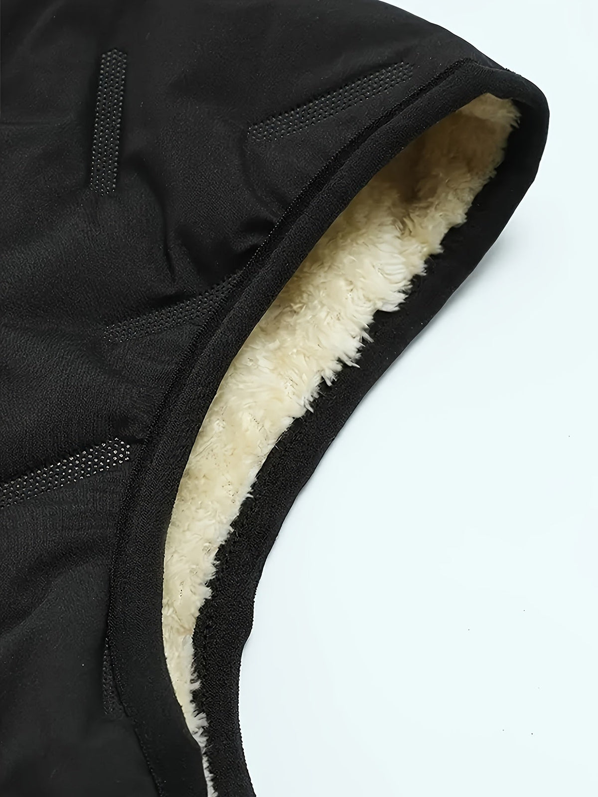Sleeveless Vest with Plush Lining and Stand Collar, Zippered Pockets