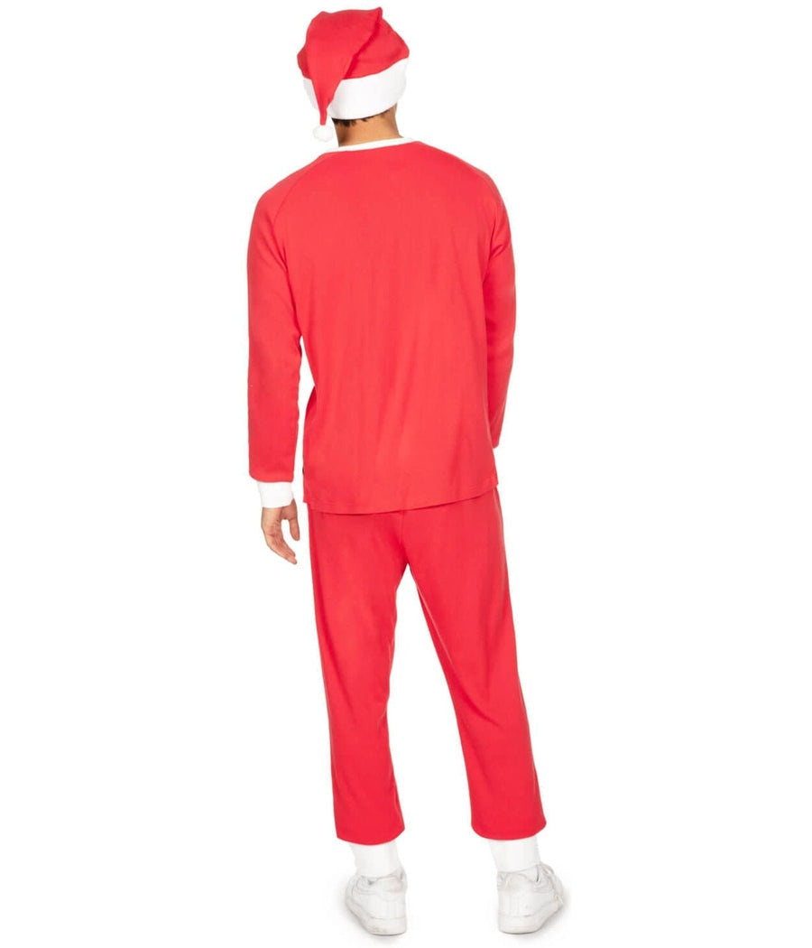 Holiday Matching Pajama Set for Men with Side Pockets and Drawstring Waist