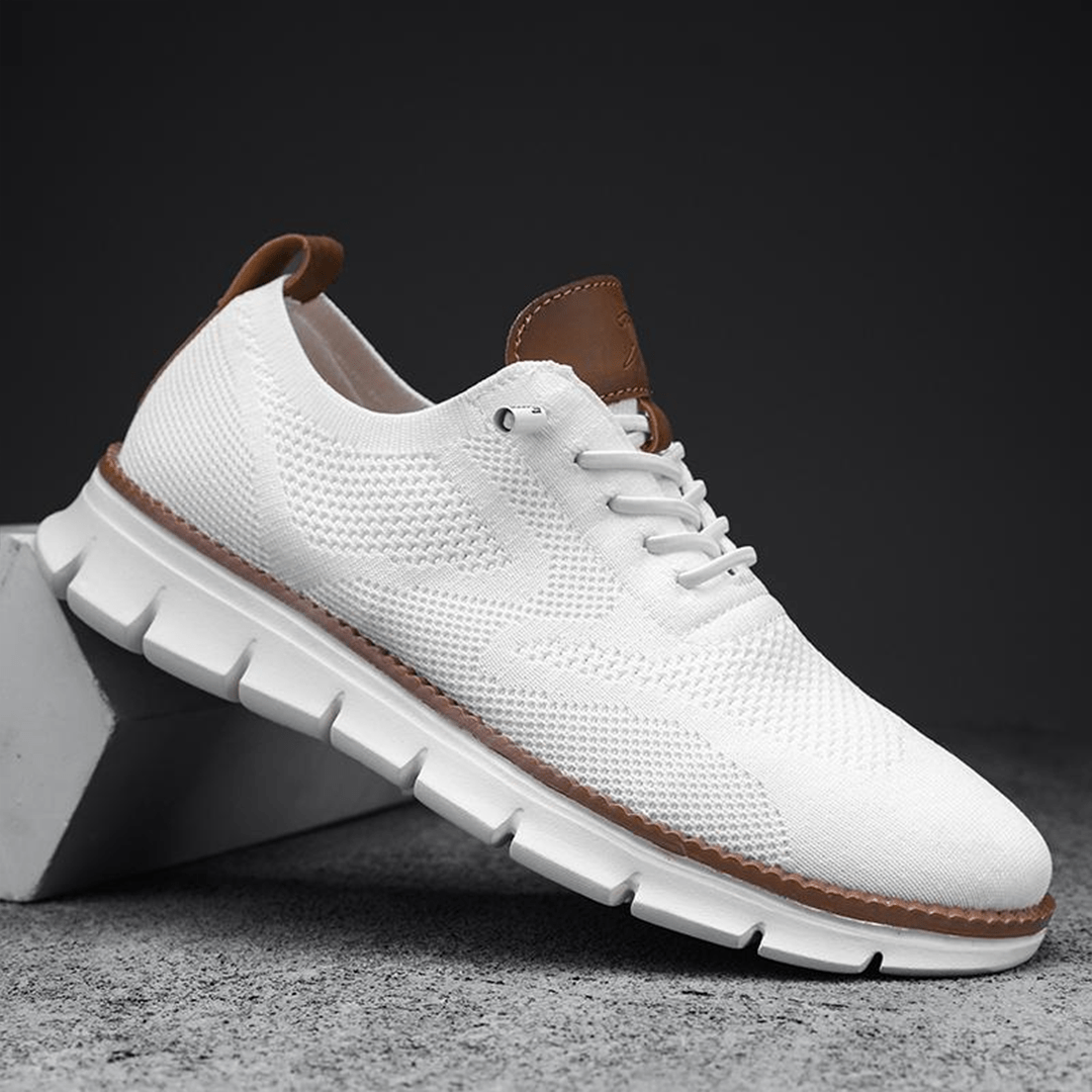 Mesh Sneakers with Shock Absorbing Sole and Ergonomic Outsole Minimalist Design