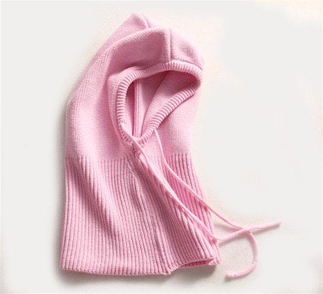 Hooded Knit Beanie with Adjustable Drawstring and Ear Coverage