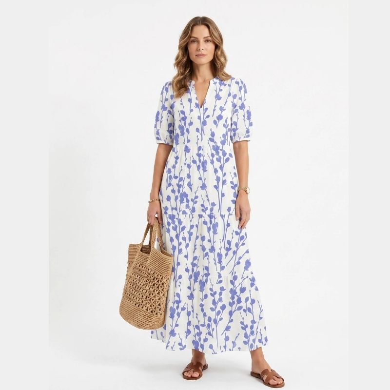 Boho Cover Up Dress, Flowy Casual Dress for Beach Travel and Daily Wear