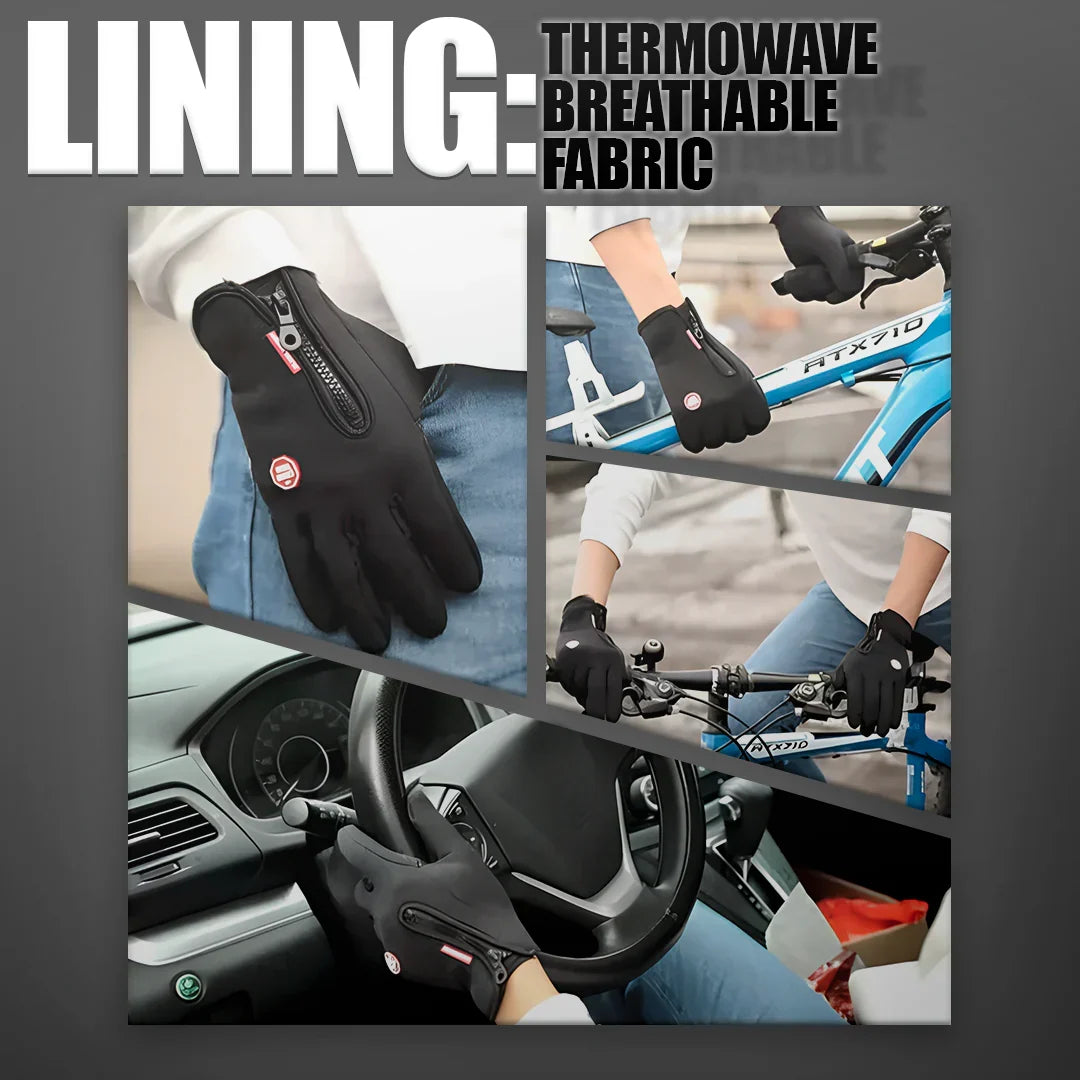 Touchscreen Winter Gloves with Textured Grip and Insulated Lining