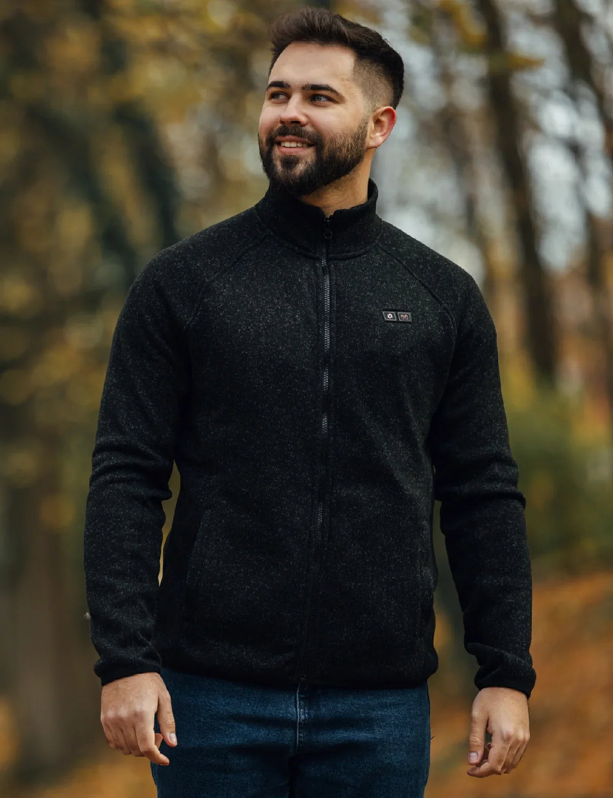 Heated Fleece Jacket with Five Carbon Fiber Zones and Universal Power Bank Charging