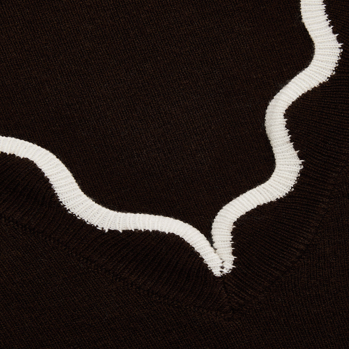 Womens Scallop Trim Knit Sweater with High Stretch Blend and Regular Fit