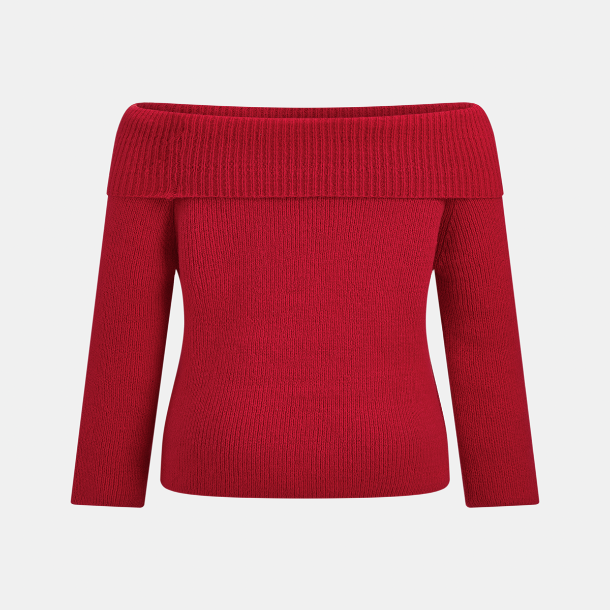Relaxed Fit Knit Sweater with Long Sleeves and High Stretch Acrylic Fabric