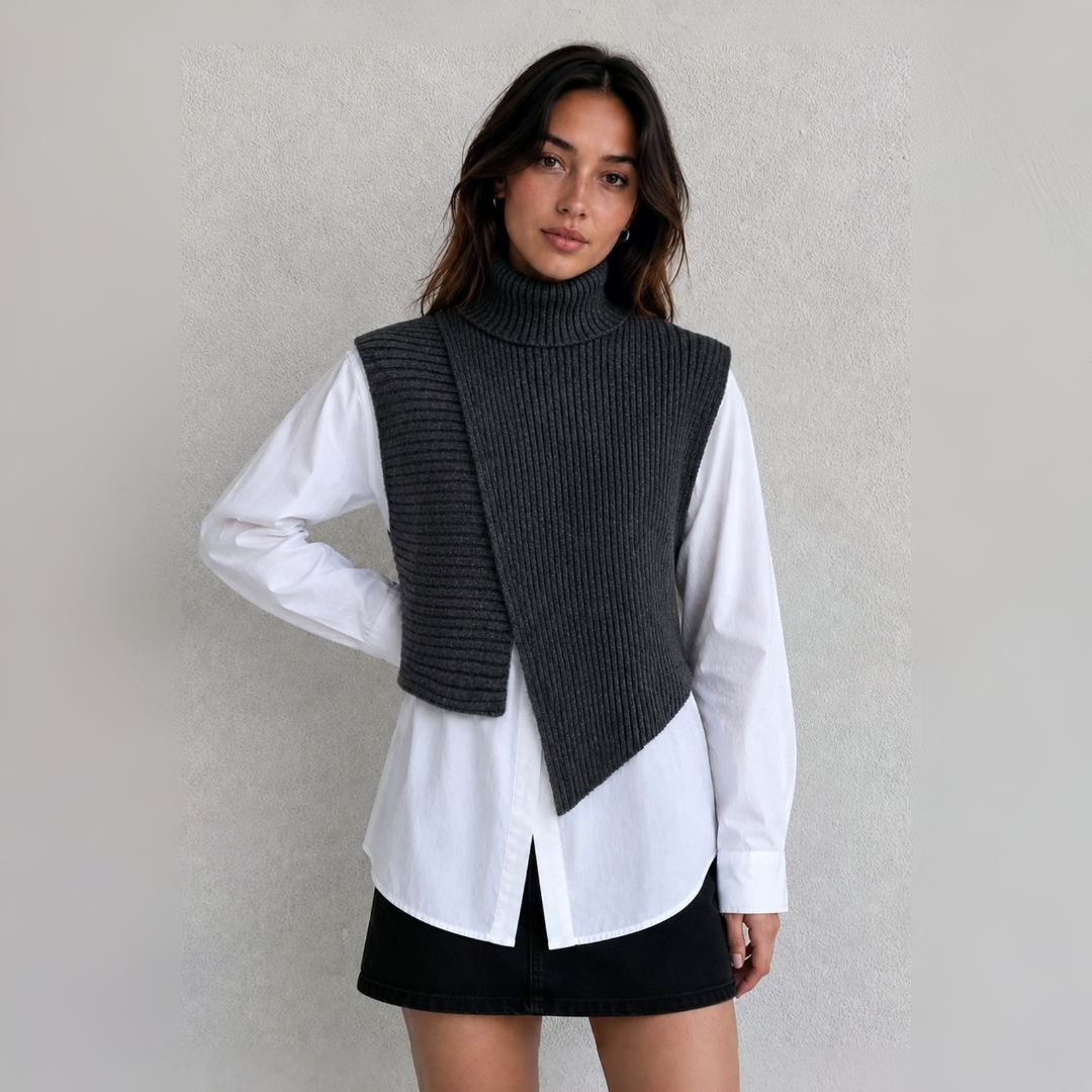 Relaxed Knit Sweater with Breathable Fabric and Slight Stretch