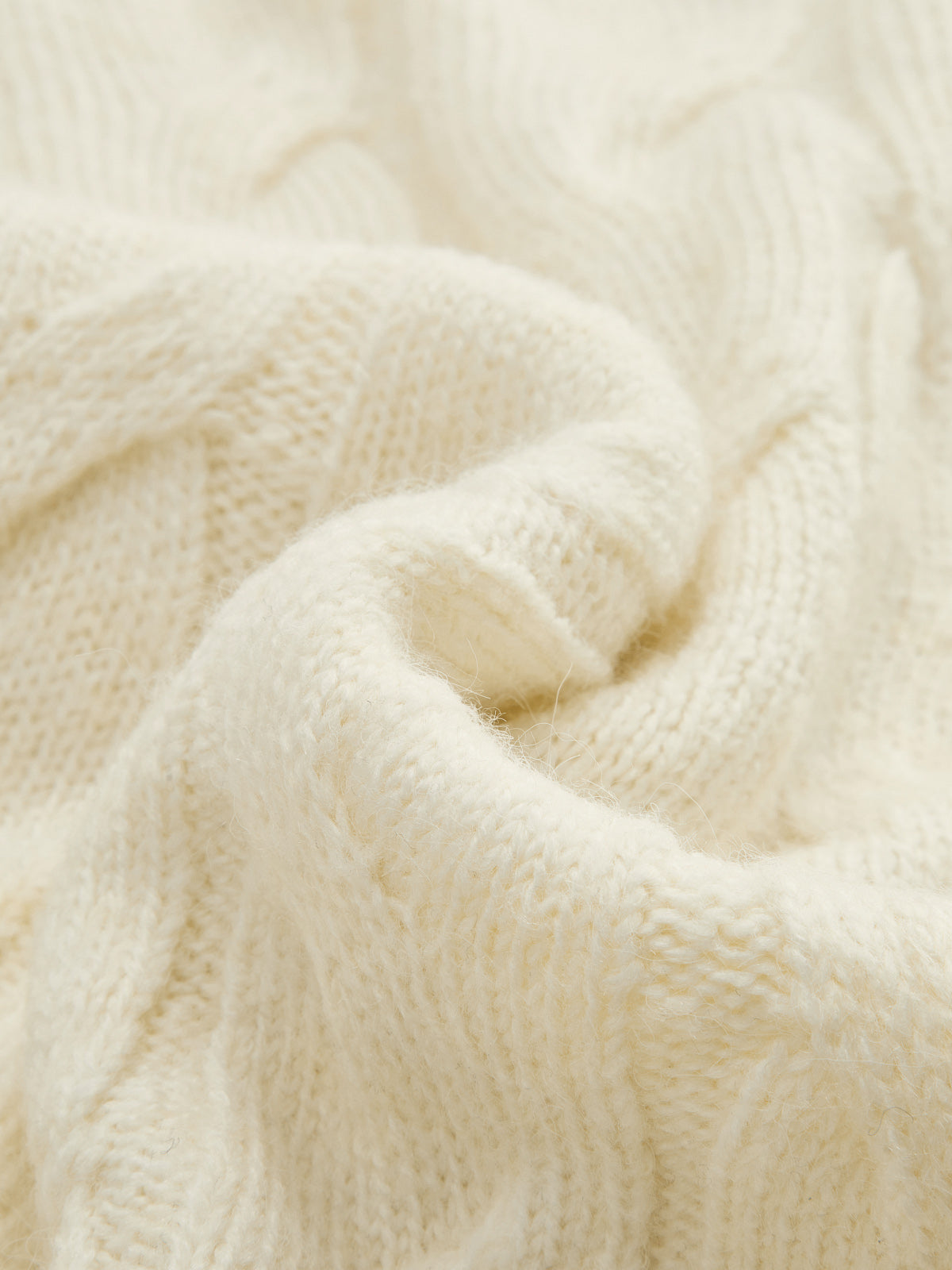 Pullover Knit Sweater with Bishop Sleeves and Medium Stretch, Relaxed Fit