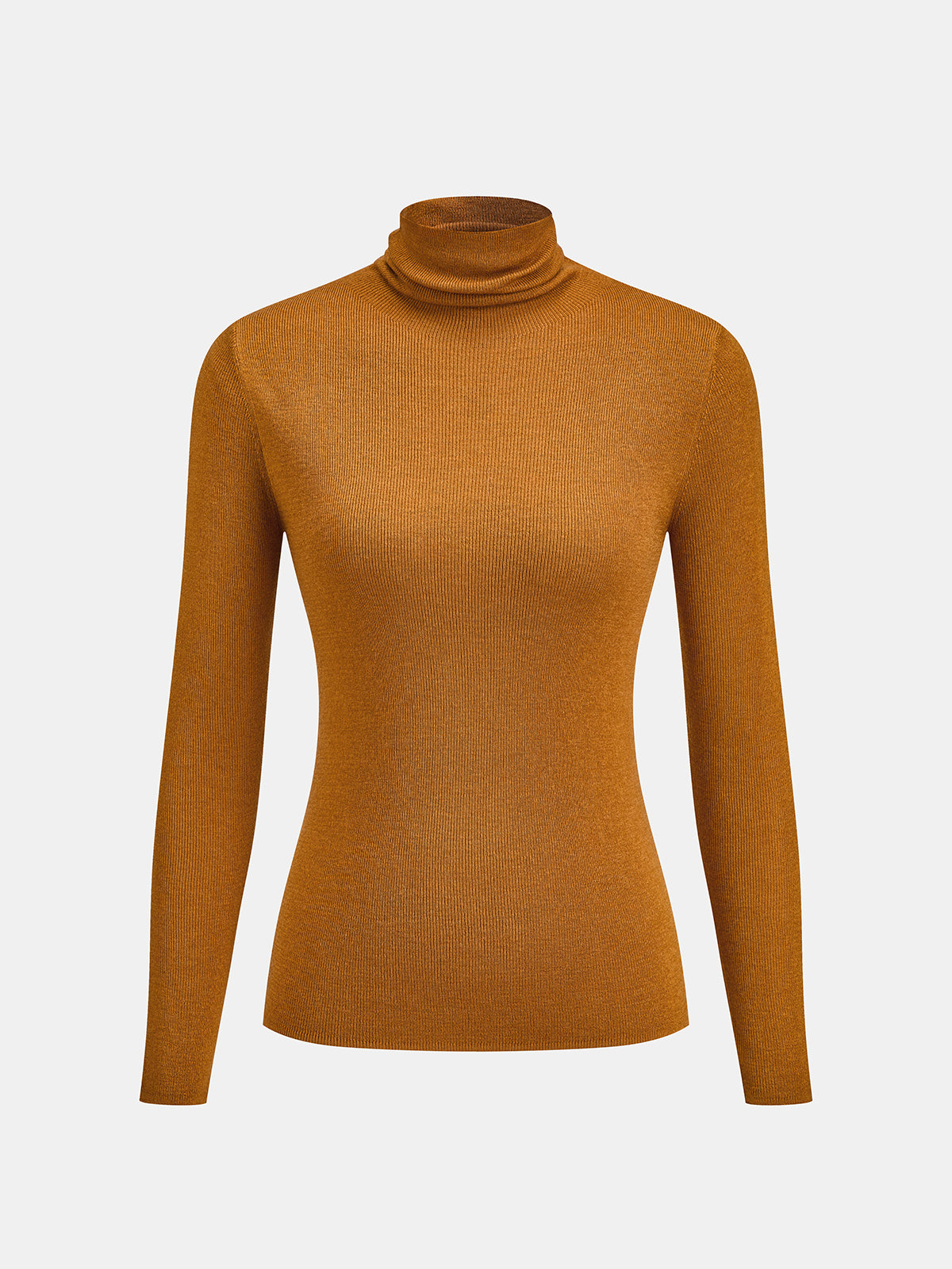 Slim Fit Knit Sweater with Wool Blend and Medium Stretch