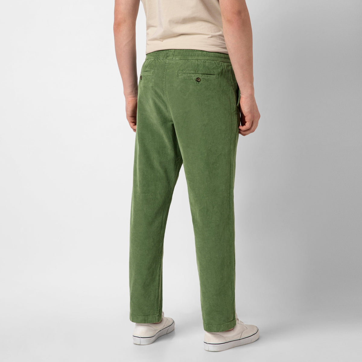 Corduroy Easy Pant Cactus back on model