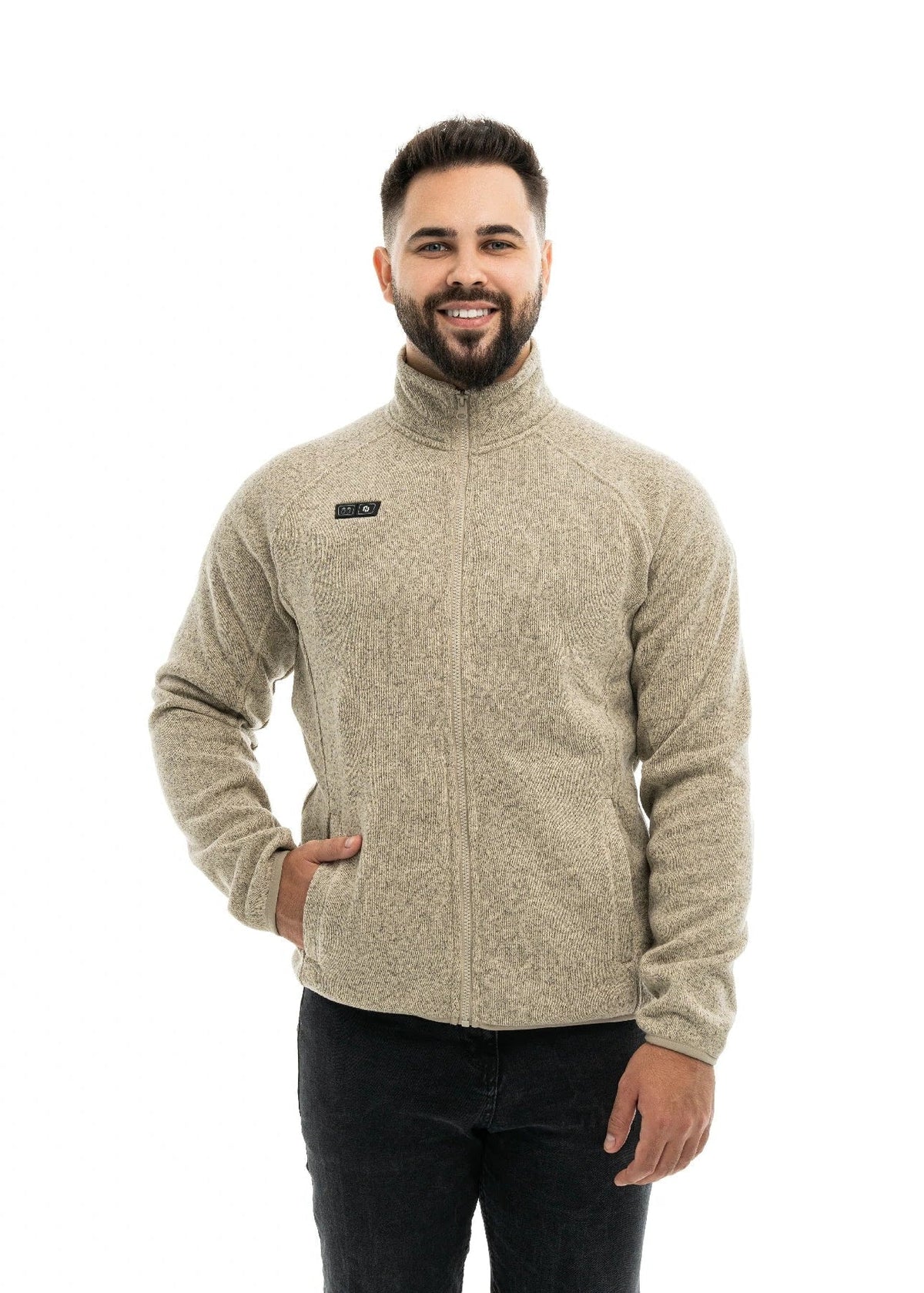 Heated Fleece Jacket with Five Carbon Fiber Zones and Universal Power Bank Charging
