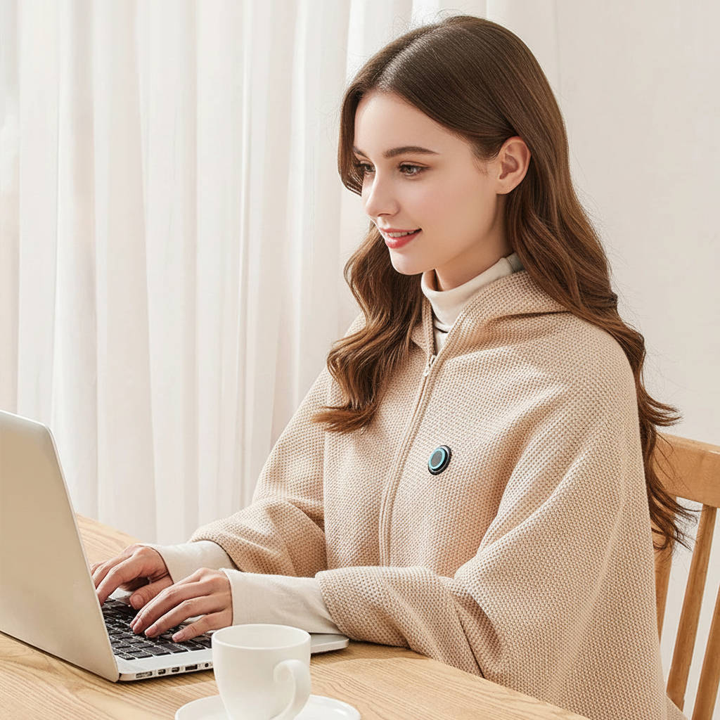 Electric Heating Shawl with 8-Zone Carbon Fiber and 3 Temperature Settings