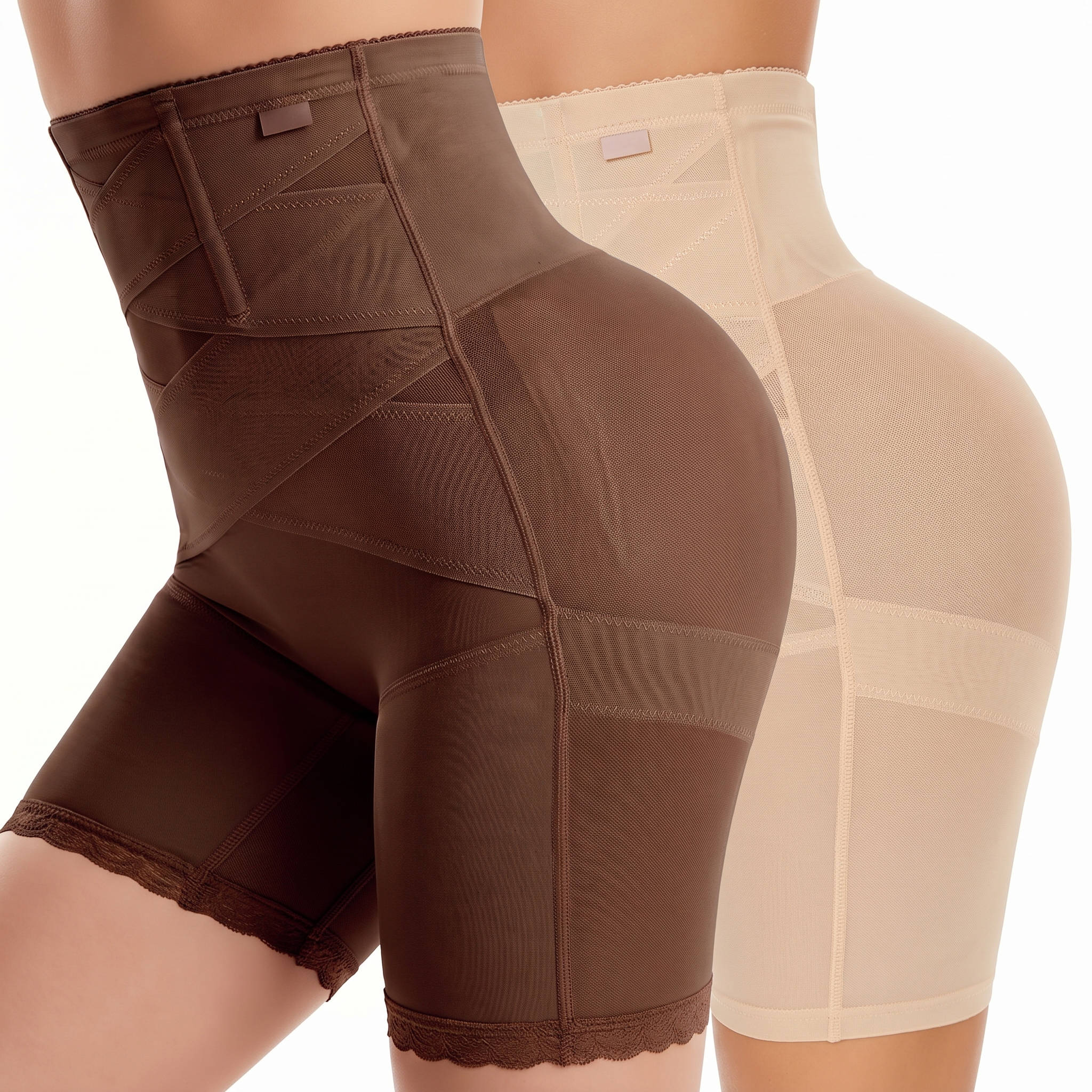 Womens Shapewear Panties, High Stretch Compression Underwear, Solid Color Waist Girdle