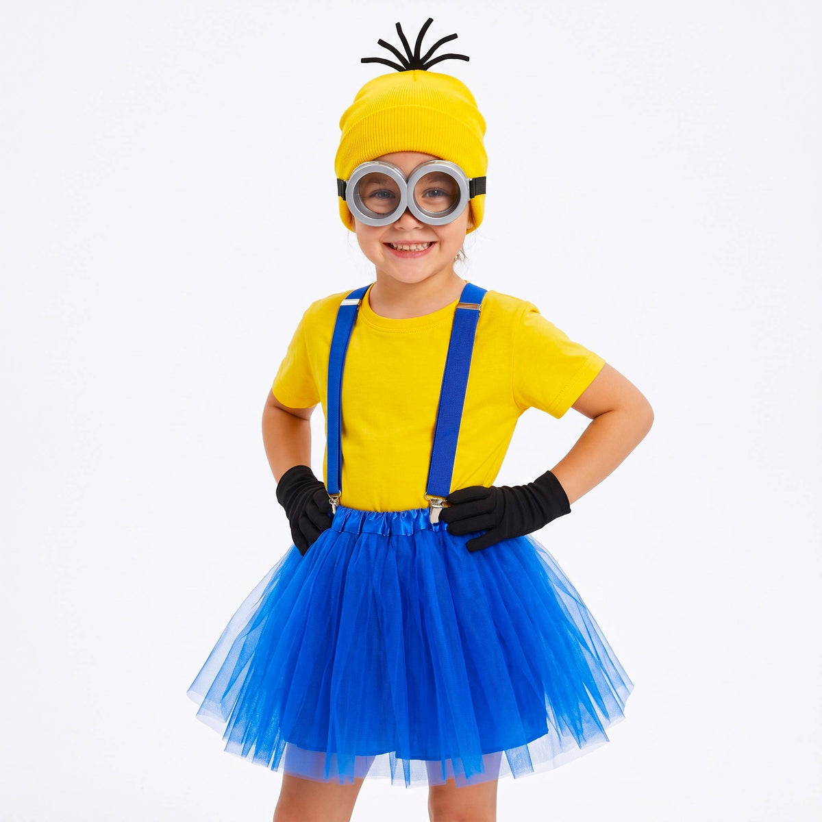 Halloween Costume for Girls, 5 Pcs Kids Cosplay Dress Up Set for Halloween Parties and Costume Events