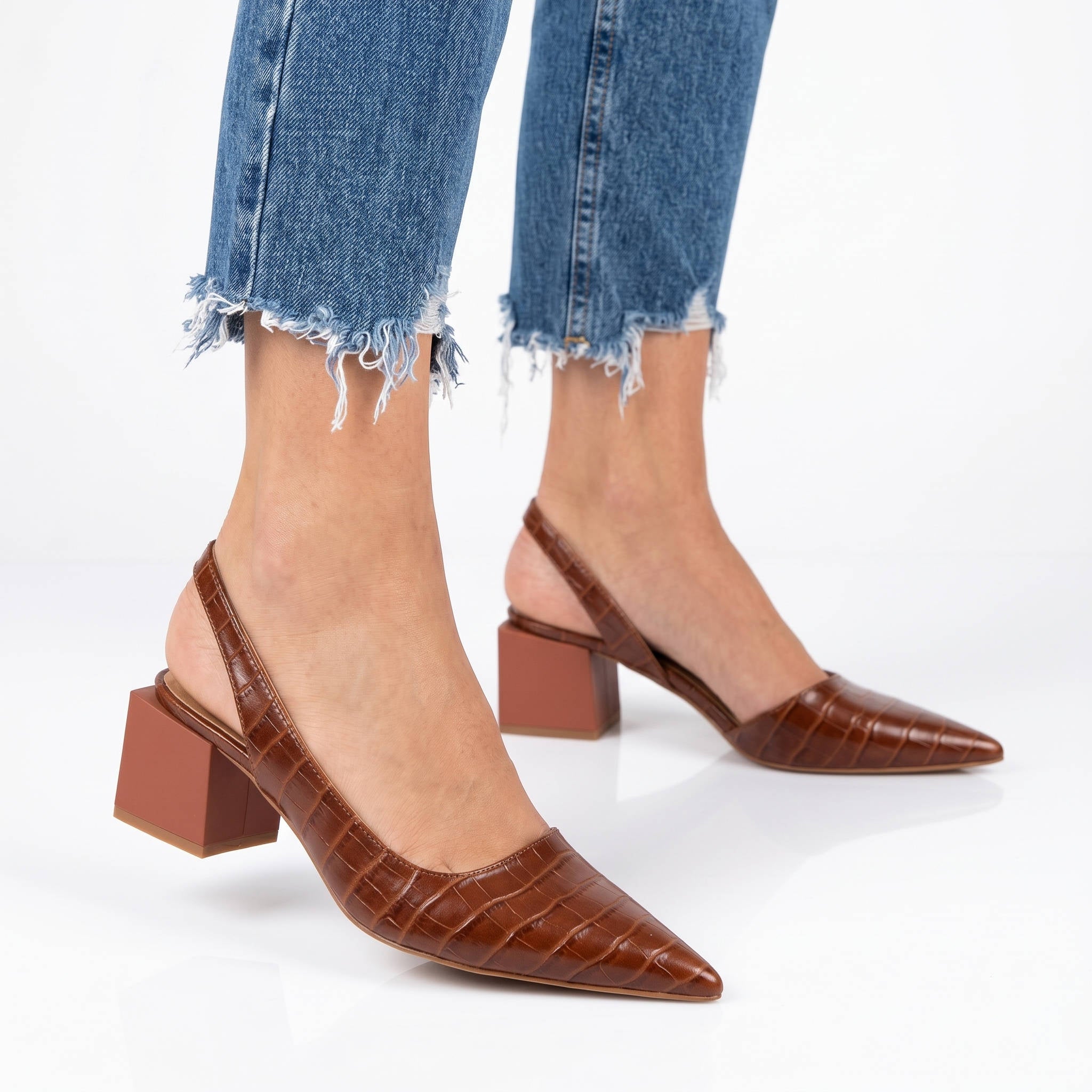 Women's Comfortable Wedge Dress Pumps, Fashion Block Heel Shoes for Work and Weddings