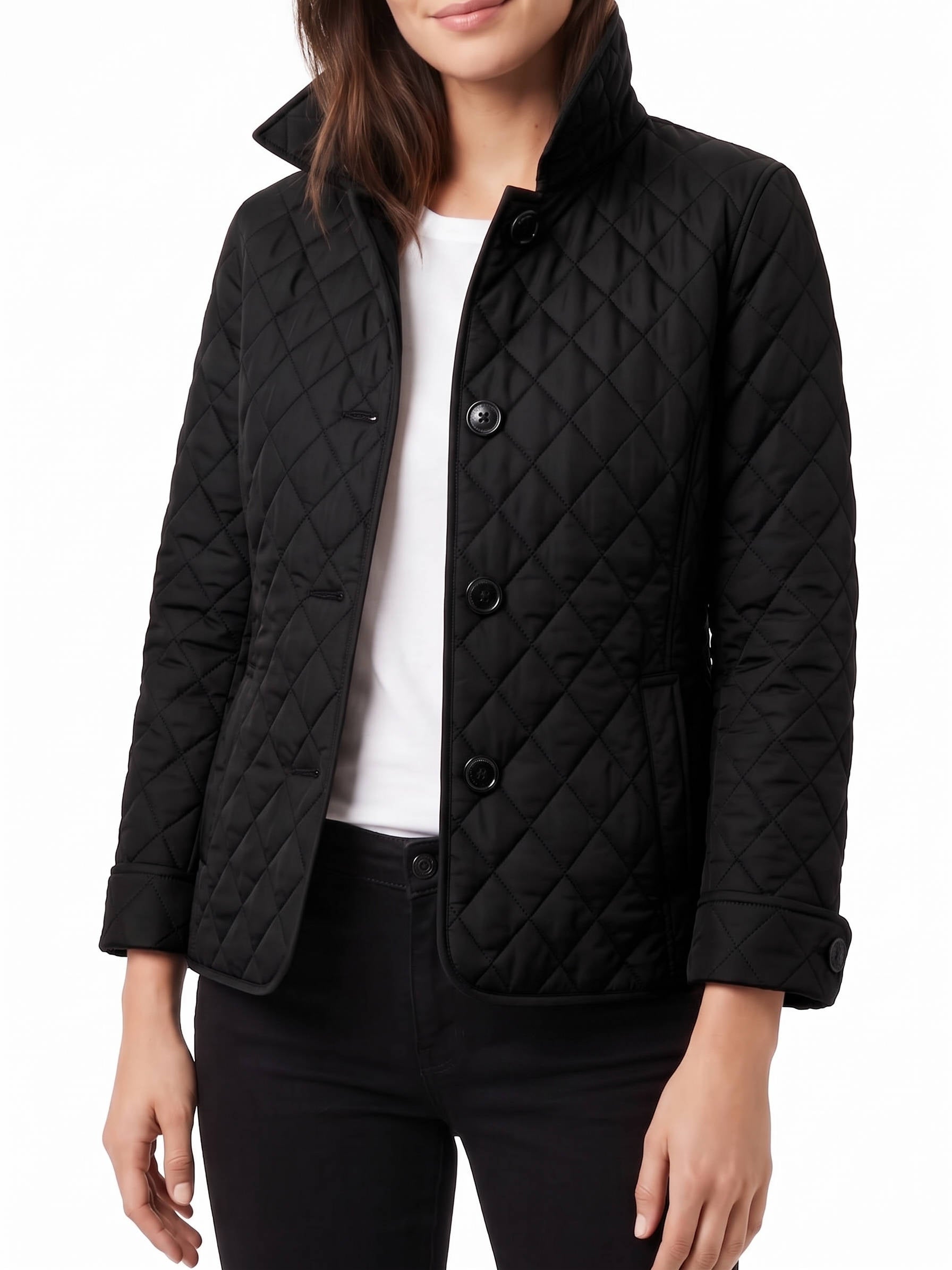 Women's Quilted Jacket, Lightweight Padded Outerwear