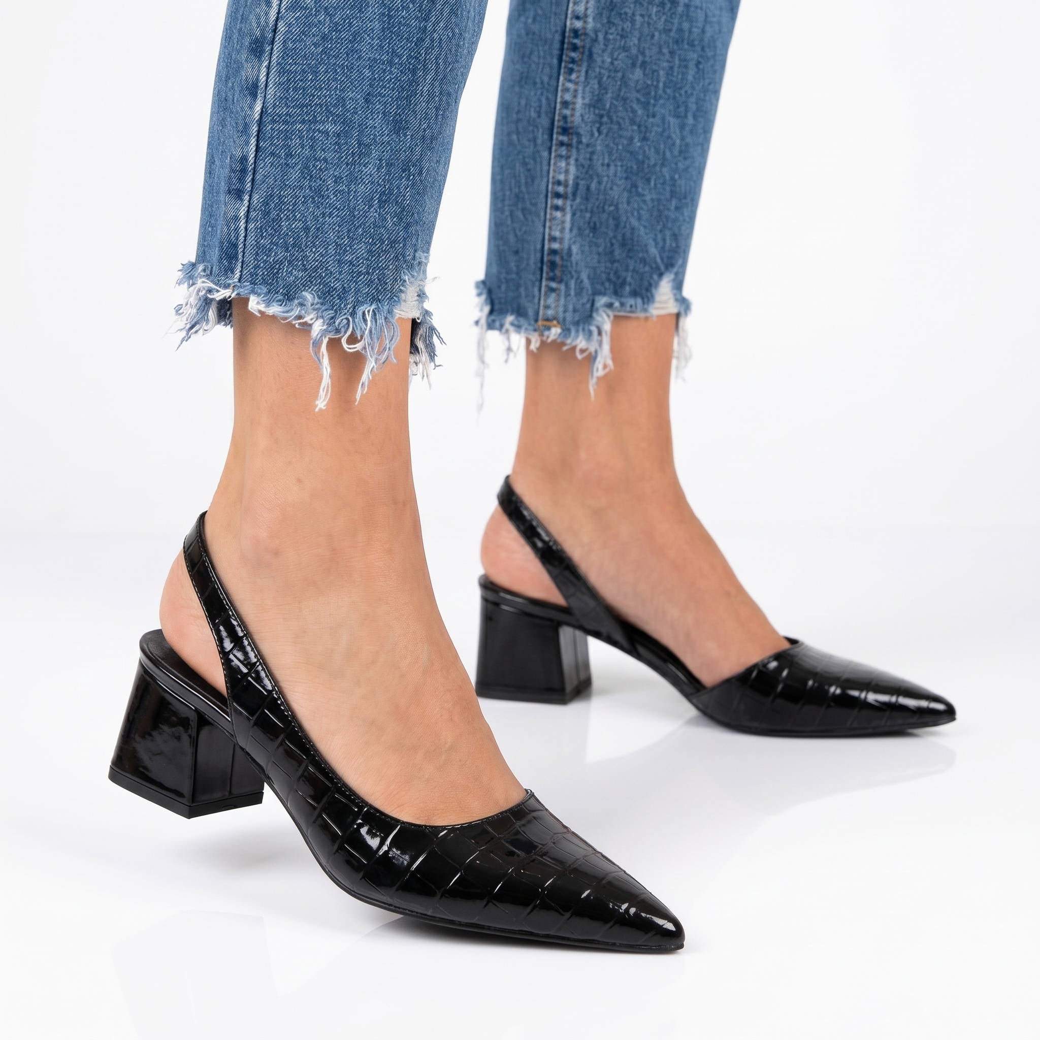 Women's Comfortable Wedge Dress Pumps, Fashion Block Heel Shoes for Work and Weddings