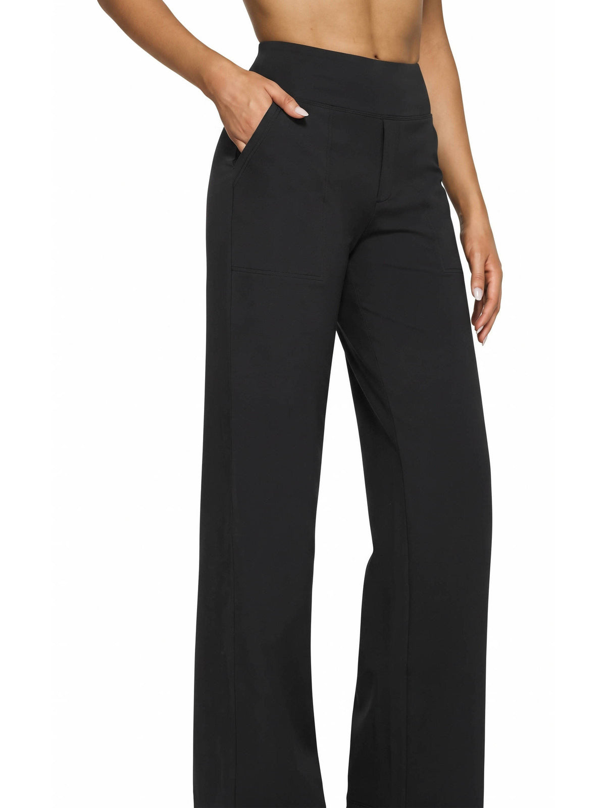 Womens Yoga Pants, High Waisted Wide Leg Pants with Pockets for Yoga, Lounge and Everyday Wear
