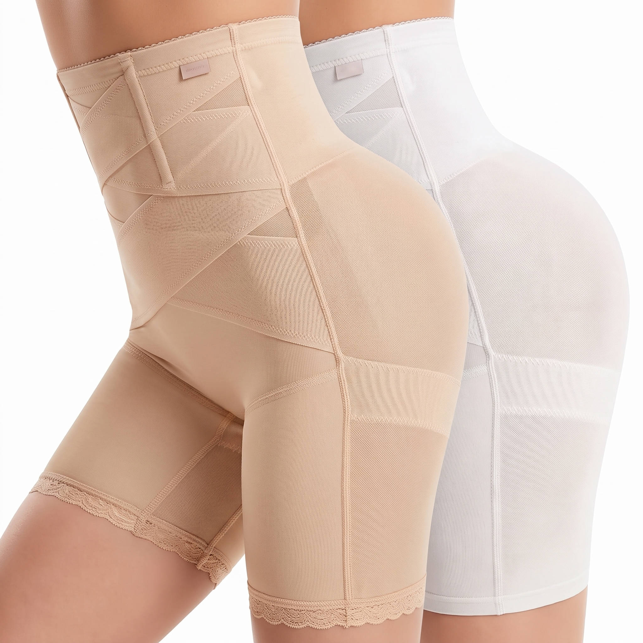 Womens Shapewear Panties, High Stretch Compression Underwear, Solid Color Waist Girdle