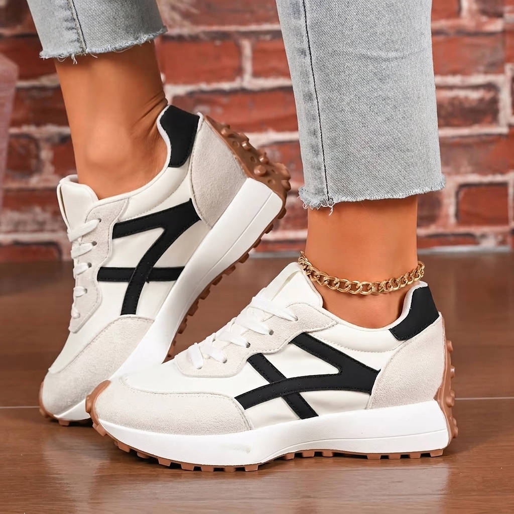 Walking Sneakers, Lightweight Everyday Shoes with Cushioned Insole and Mesh Upper