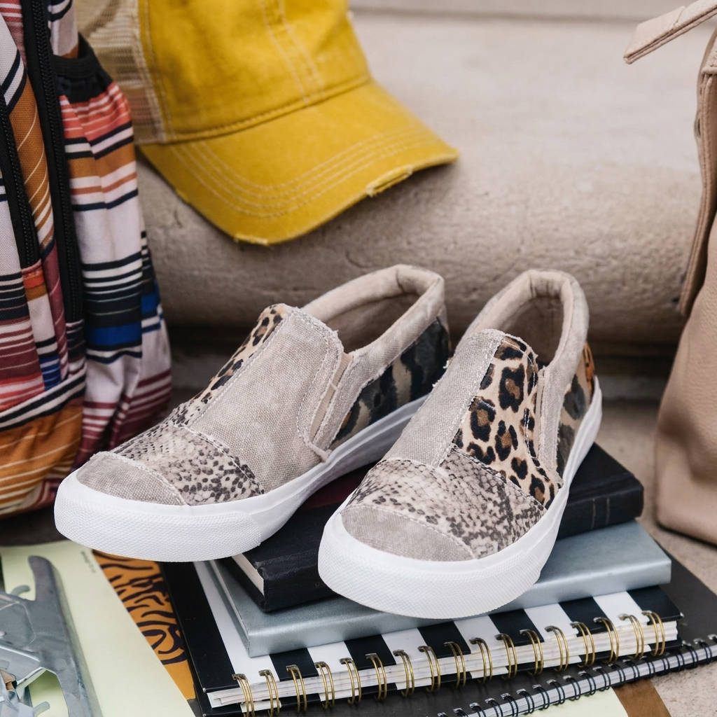 Trendy Slip on Shoes, Comfortable Walking Shoes for Daily Use
