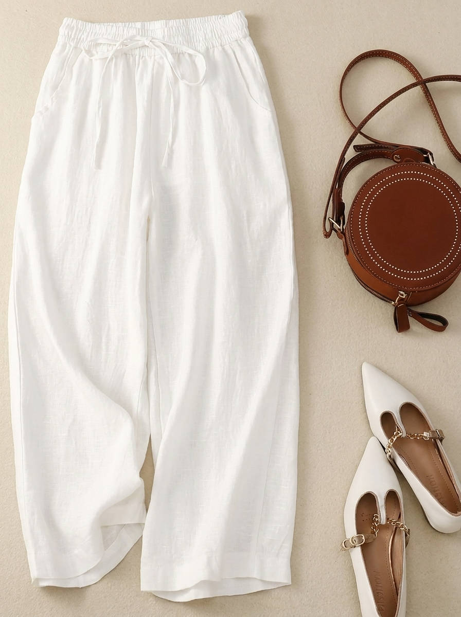 Womens Relaxed Drawstring Pants, Comfortable Casual Pants for Daily Comfort and Style