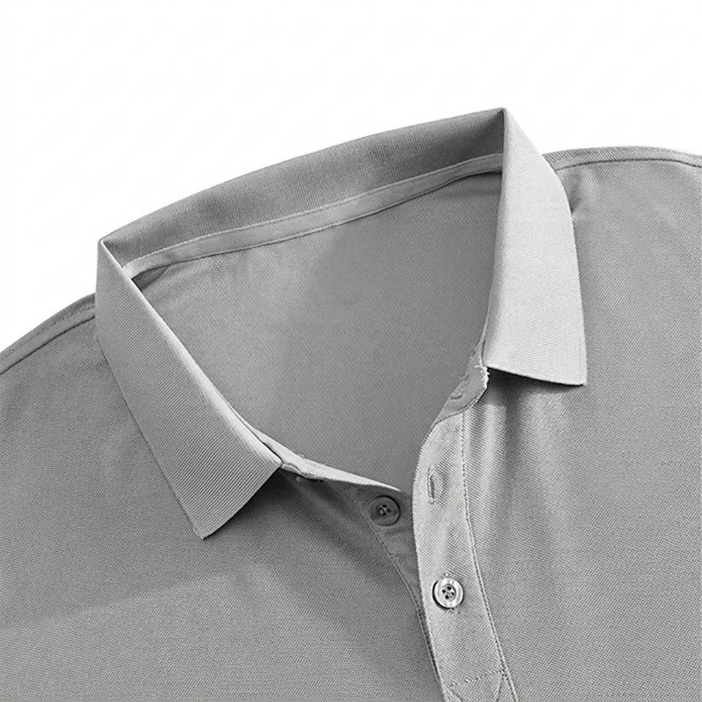 Men's Casual Polo Shirt, Business Casual Short Sleeve Tee, Lightweight Slim Fit Solid Color Polo Top