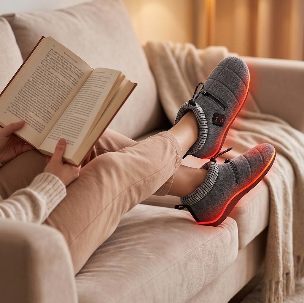 Heated Slippers for Men & Women, Rechargeable Electric Slippers with 3 Heat Settings, 11 Hour Warmth, 2000mAh Battery