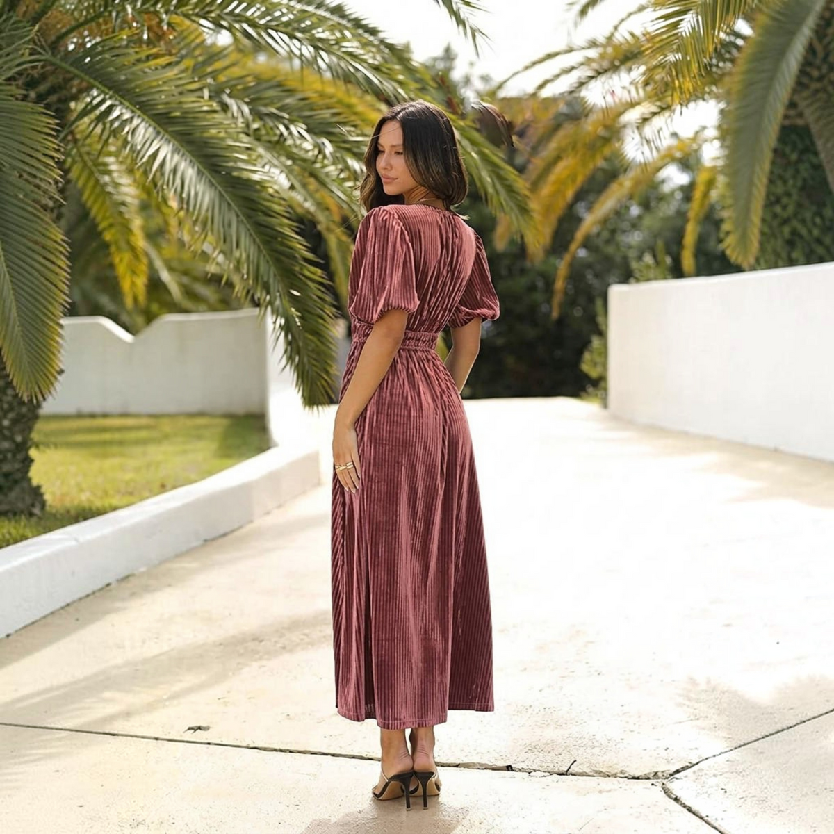 Women's Burgundy Dress, Velvet Maxi Dress, Elegant Formal Wedding Guest Dress, Long Evening Gown