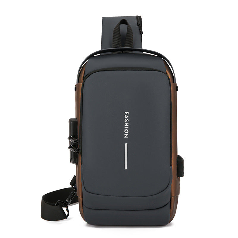 Sling Bag with Multiple Compartments and Weather Resistant Construction