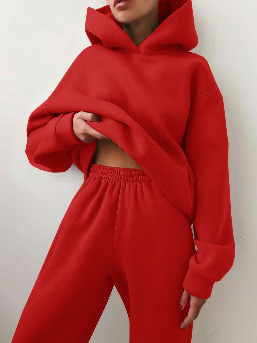 Womens Jogging Set Oversized Hoodie Joggers Lounge