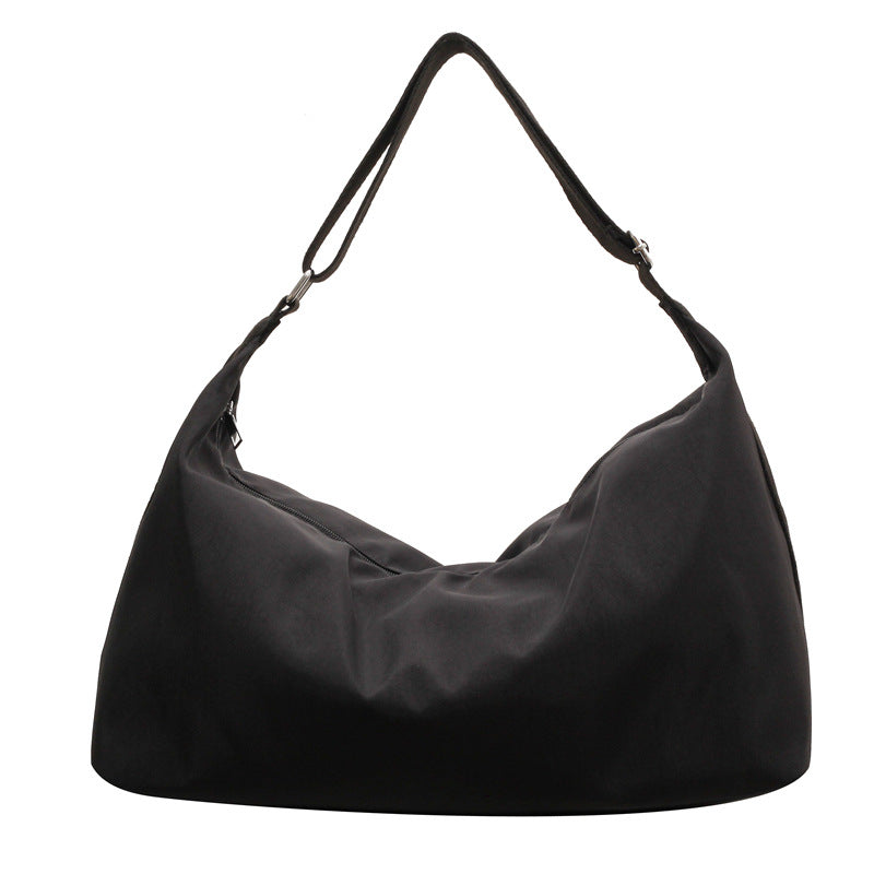 Oversized Shoulder Bag with Adjustable Strap and Structured Shape