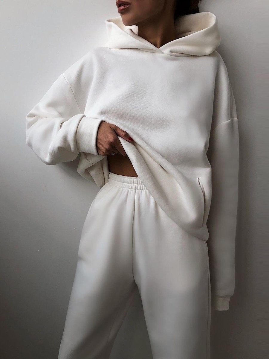 Womens Jogging Set Oversized Hoodie Joggers Lounge