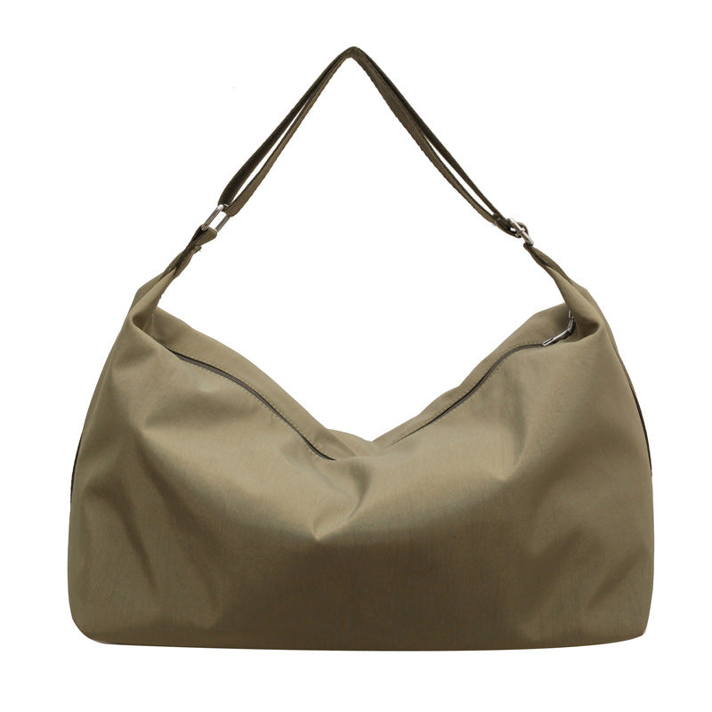 Oversized Shoulder Bag with Adjustable Strap and Structured Shape
