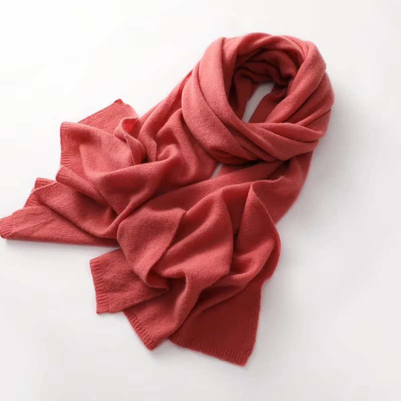 Knit Scarf with Natural Fibers and Breathable Weave for Women and Men 63 Inch Length