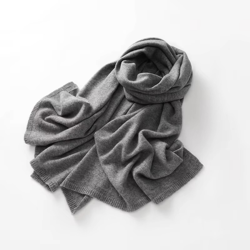 Knit Scarf with Natural Fibers and Breathable Weave for Women and Men 63 Inch Length