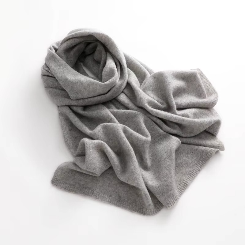 Knit Scarf with Natural Fibers and Breathable Weave for Women and Men 63 Inch Length