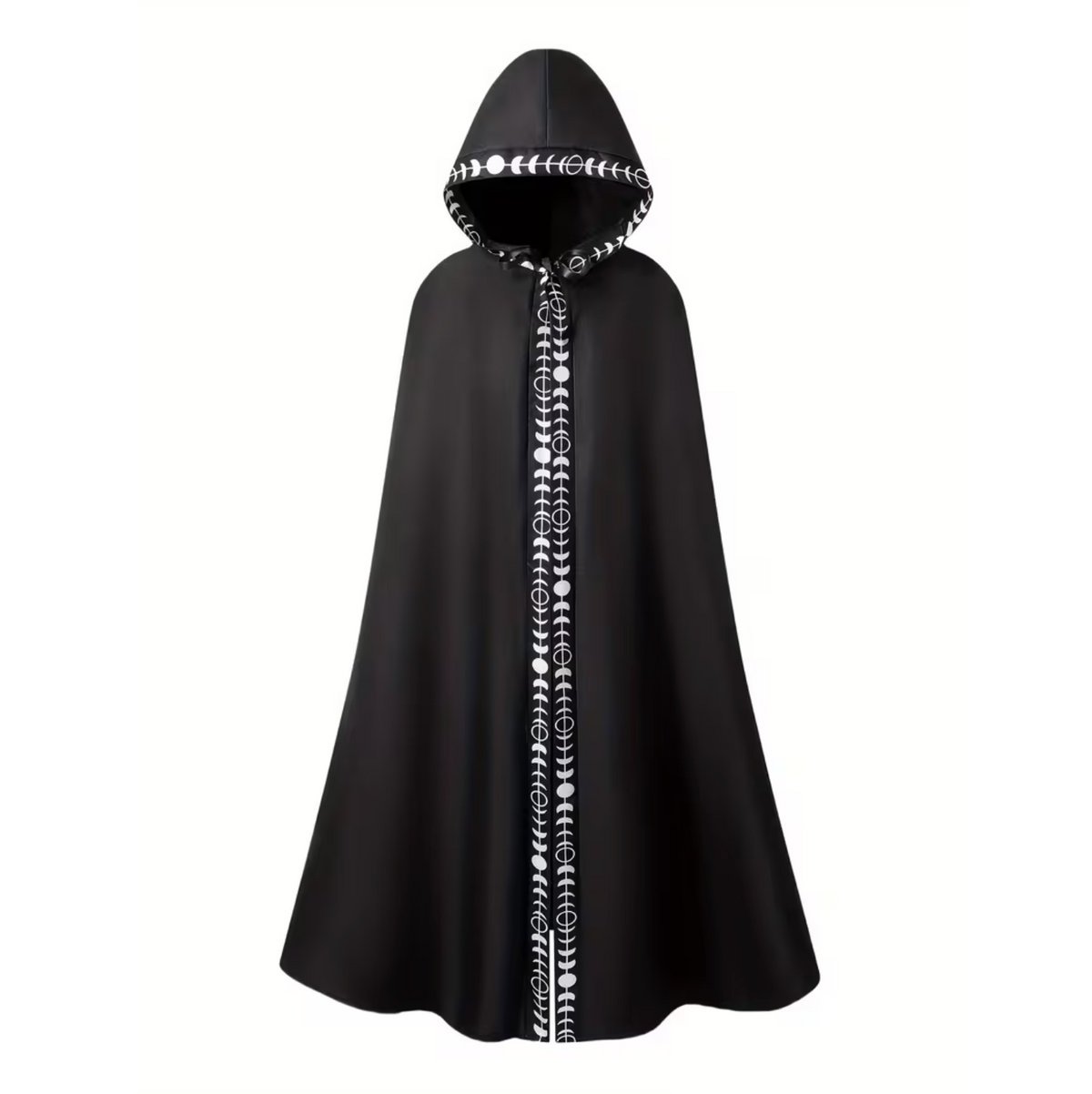 Medieval Hooded Cape for Adults with Attached Hood and Flowing Fabric