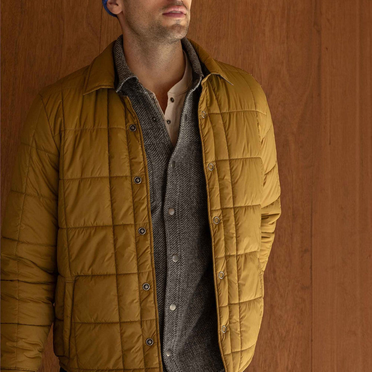 Mens Shirt Jacket, Lightweight Water-Resistant
