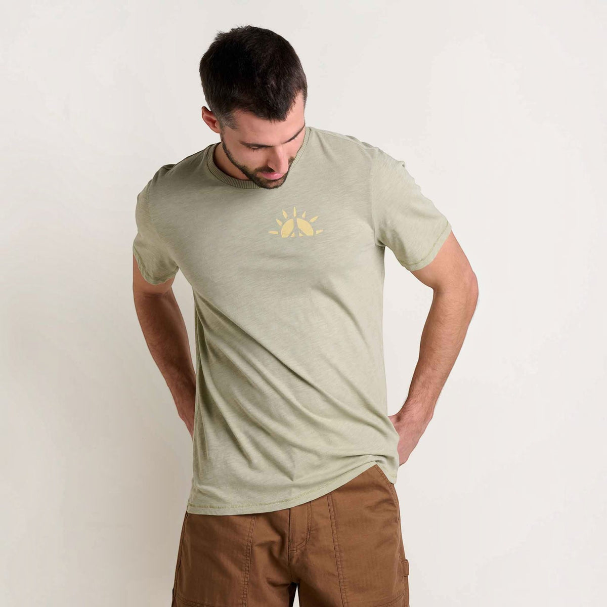 Mens Soft Jersey Crew T-Shirt, Breathable Comfort