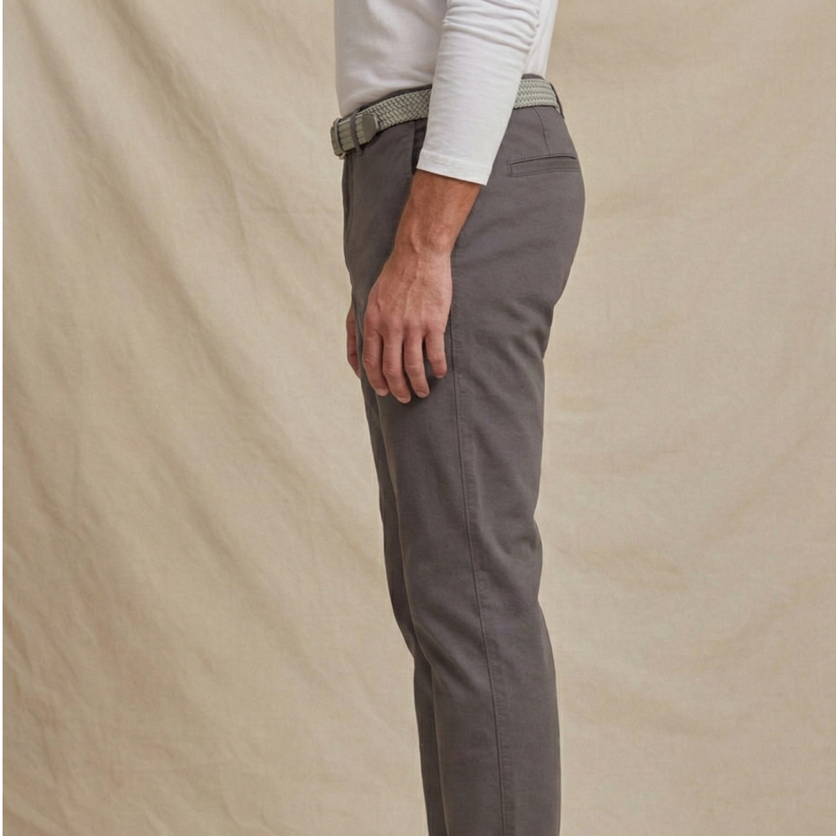 Mens Performance Chino Pants Charcoal Gray, Wrinkle-Resistant