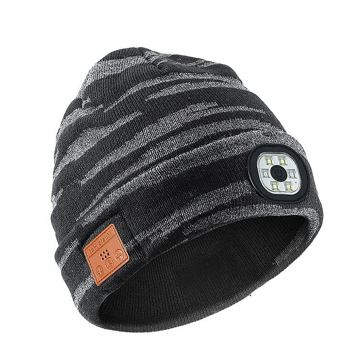 Wireless LED Beanie with Bluetooth Audio and Three Light Modes