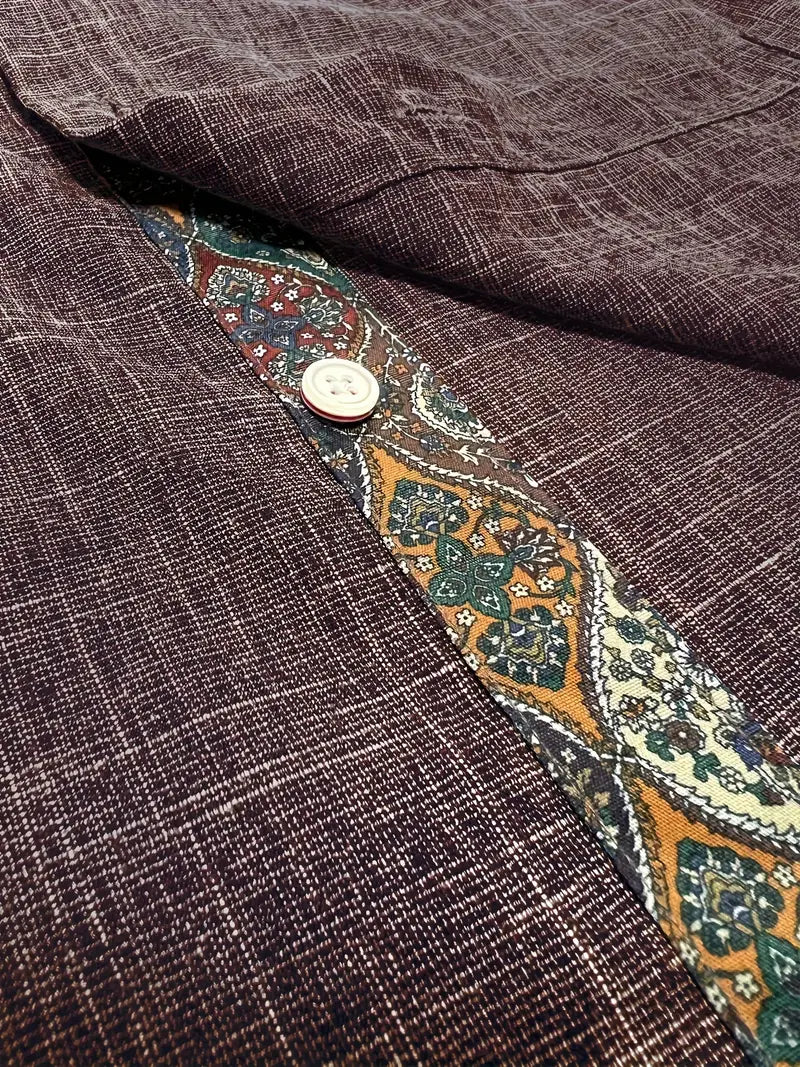 Button Up Dress Shirt with Contrast Collar and Cuffs Modern Tailored Fit